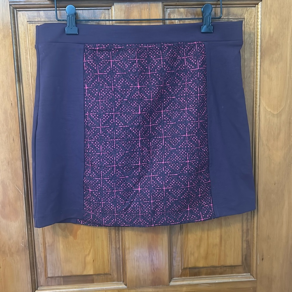 American Eagle Outfitters Purple Back Zip Pencil Mini Skirt